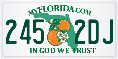FL license plate 2452DJ