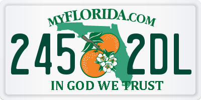 FL license plate 2452DL