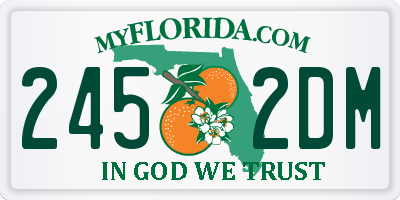 FL license plate 2452DM