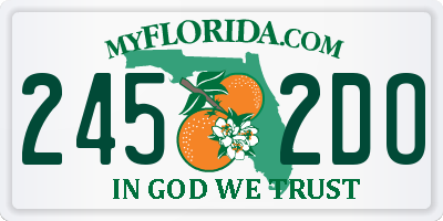 FL license plate 2452DO