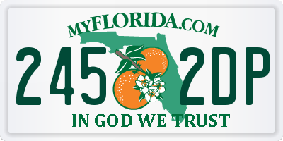 FL license plate 2452DP