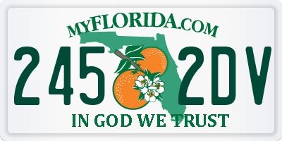 FL license plate 2452DV