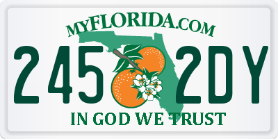 FL license plate 2452DY
