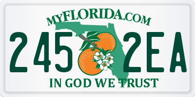FL license plate 2452EA