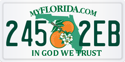 FL license plate 2452EB