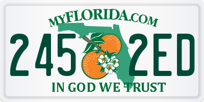 FL license plate 2452ED