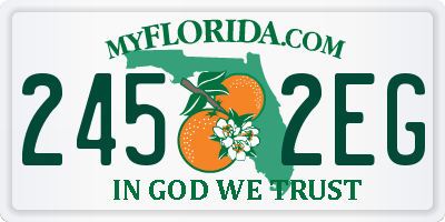 FL license plate 2452EG