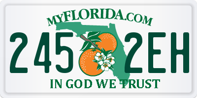 FL license plate 2452EH