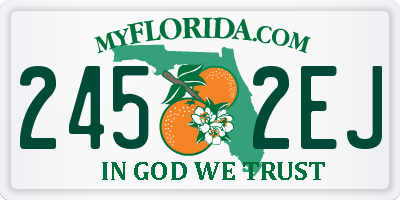 FL license plate 2452EJ