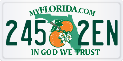 FL license plate 2452EN