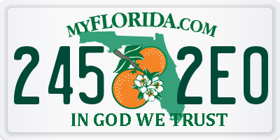 FL license plate 2452EO