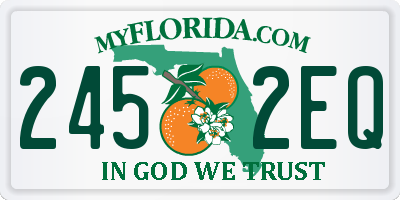 FL license plate 2452EQ