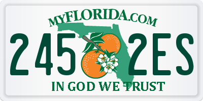FL license plate 2452ES