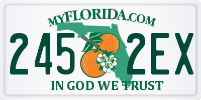 FL license plate 2452EX