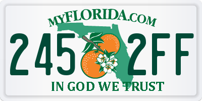 FL license plate 2452FF
