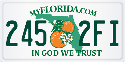 FL license plate 2452FI