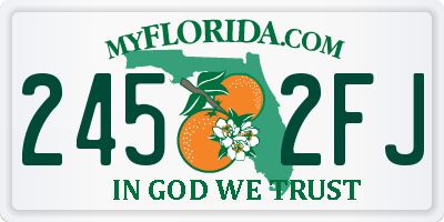 FL license plate 2452FJ