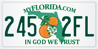FL license plate 2452FL