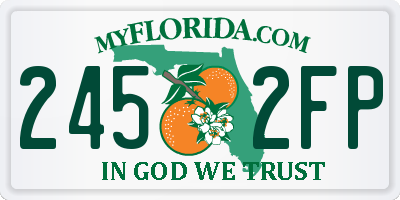 FL license plate 2452FP