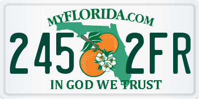FL license plate 2452FR