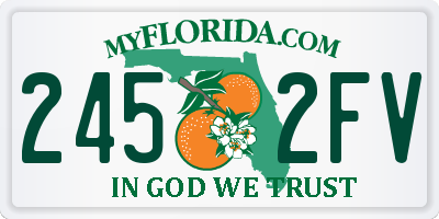 FL license plate 2452FV