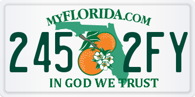 FL license plate 2452FY
