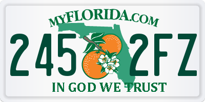 FL license plate 2452FZ