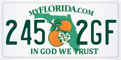 FL license plate 2452GF