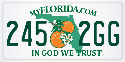 FL license plate 2452GG