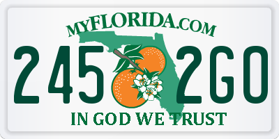 FL license plate 2452GO