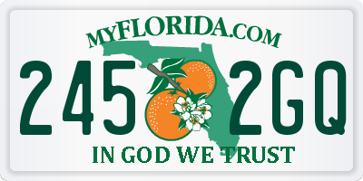 FL license plate 2452GQ