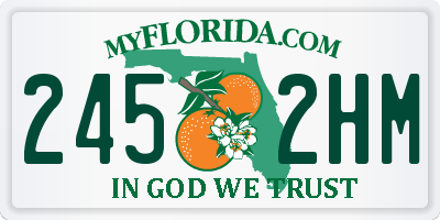 FL license plate 2452HM