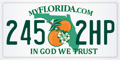 FL license plate 2452HP