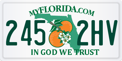 FL license plate 2452HV