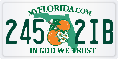 FL license plate 2452IB