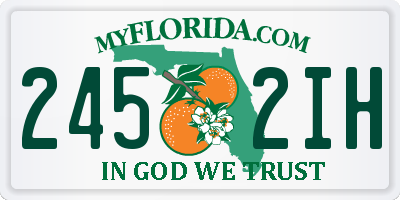 FL license plate 2452IH