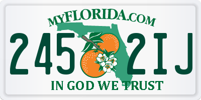FL license plate 2452IJ