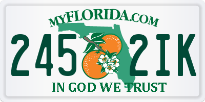 FL license plate 2452IK