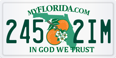 FL license plate 2452IM