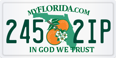 FL license plate 2452IP