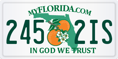 FL license plate 2452IS