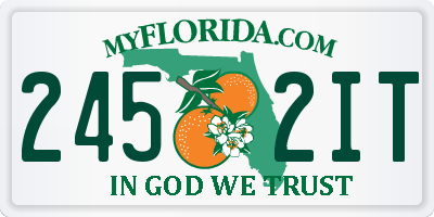 FL license plate 2452IT