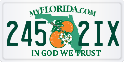 FL license plate 2452IX