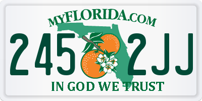 FL license plate 2452JJ