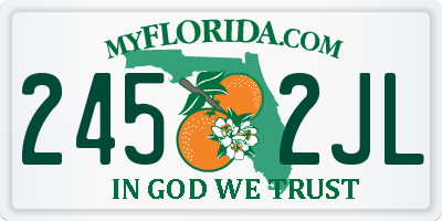 FL license plate 2452JL