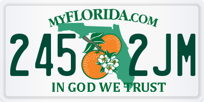 FL license plate 2452JM
