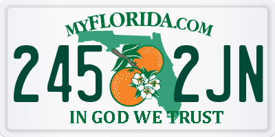 FL license plate 2452JN