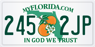 FL license plate 2452JP