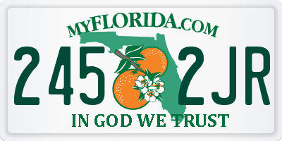 FL license plate 2452JR