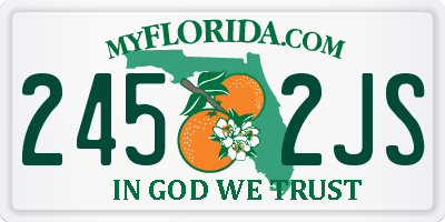 FL license plate 2452JS